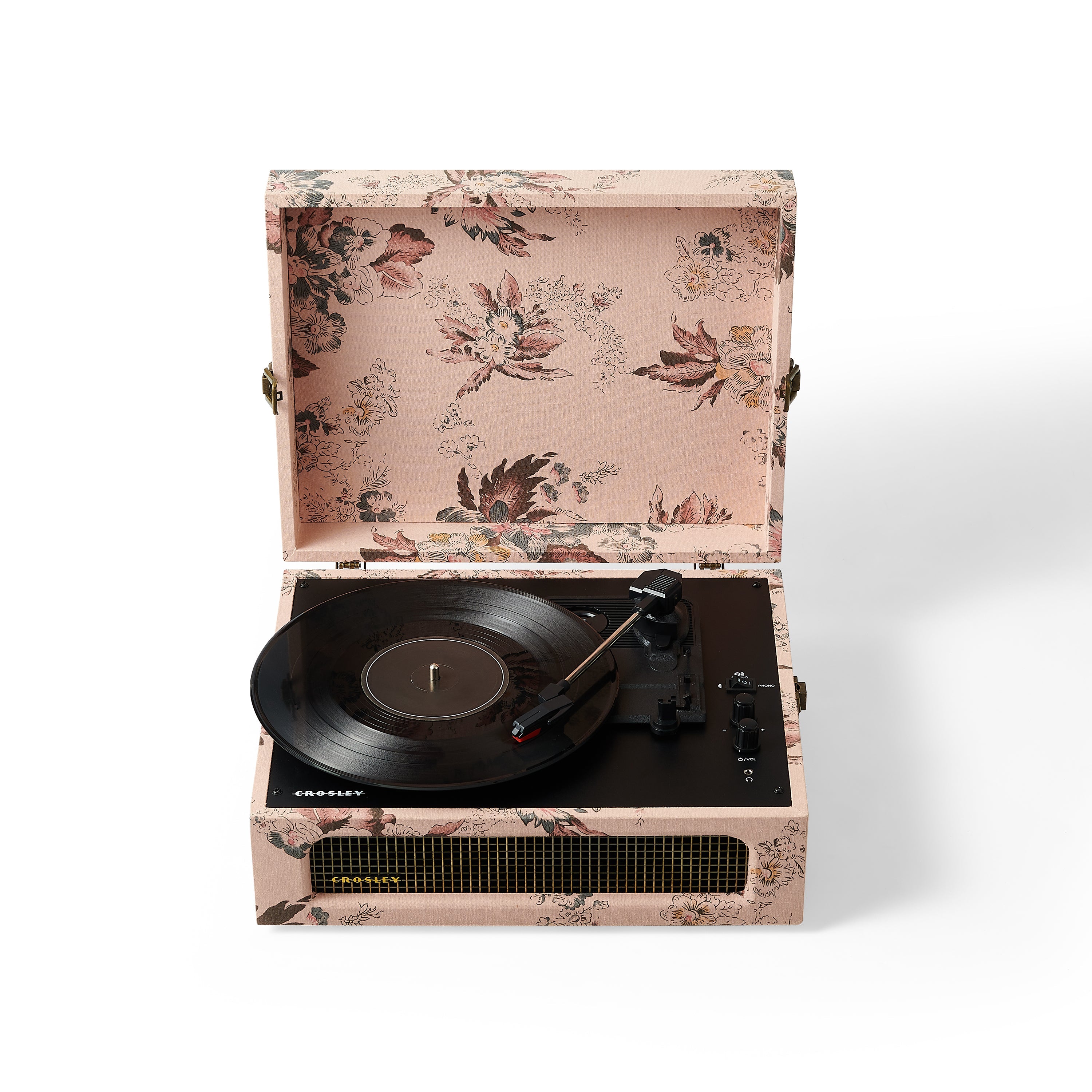 Crosley Voyager Vintage Portable Vinyl Record Player Turntable - Floral