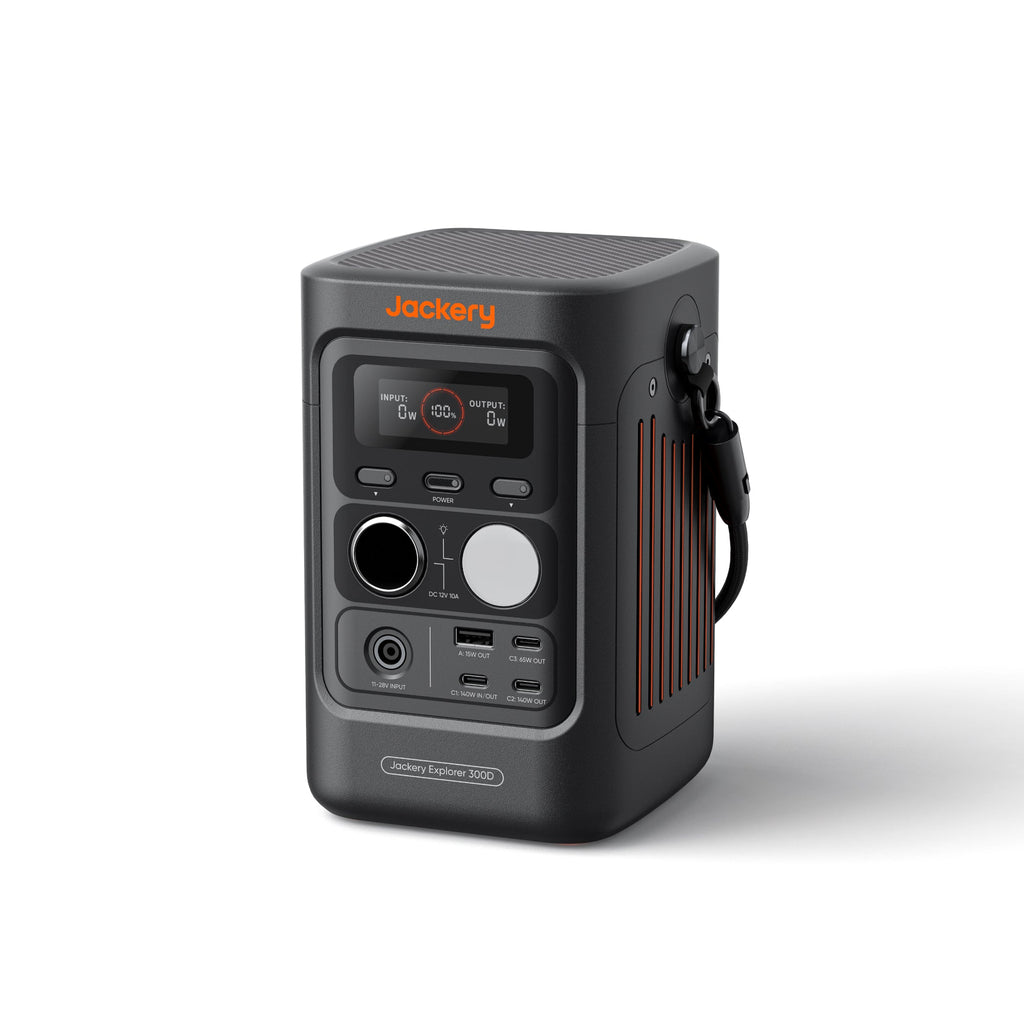 Jackery Explorer 300D Portable Power Station, 288Wh LiFePO4 Battery Solar Generator with 300W AC Outlet, 100W USB-C PD Fast Charging