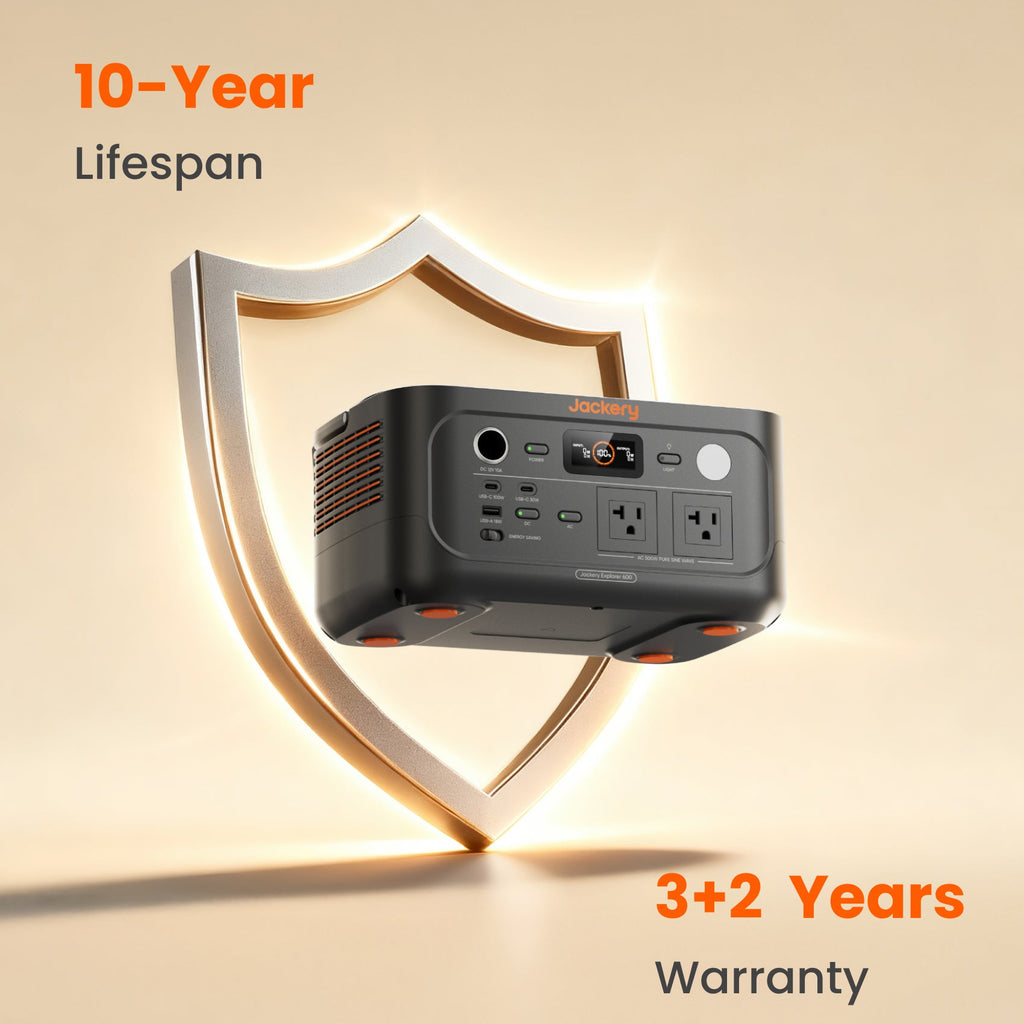 Jackery Explorer 600 v2 Portable Power Station, 570Wh LiFePO4 Battery Solar Generator with 800W AC Output (1600W Surge), 1-Hour Fast Charging, Dual 100W USB-C PD Ports