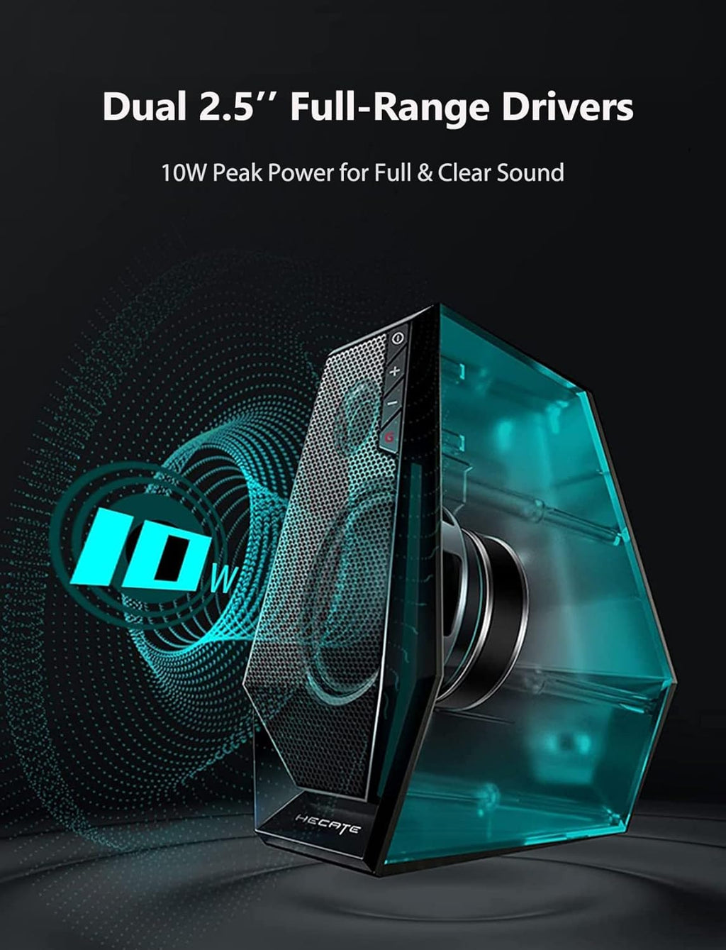 Enceintes d'ordinateur Edifier G1500, enceintes gaming Hecate avec RVB, Bluetooth 5.3, entrée USB, prise en charge de l'entrée auxiliaire 3,5 mm