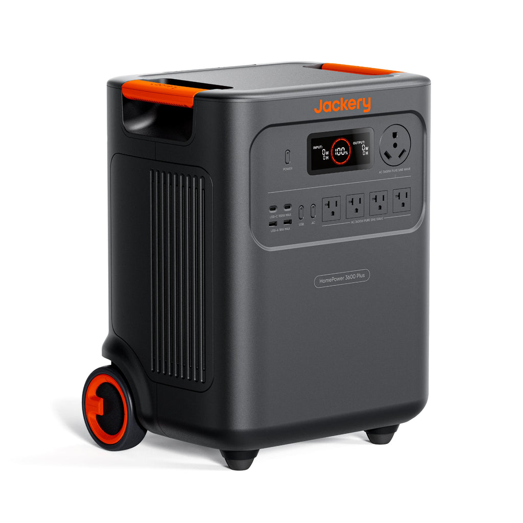Jackery HomePower 3600 Plus Générateur Solaire Portable, Sortie AC 3600W, Générateur Solaire LFP 3584Wh, Extensible jusqu'à 21kWh, Alimentation de Secours Essentielle pour la Maison, les Urgences, les VR (Panneau Solaire en Option)