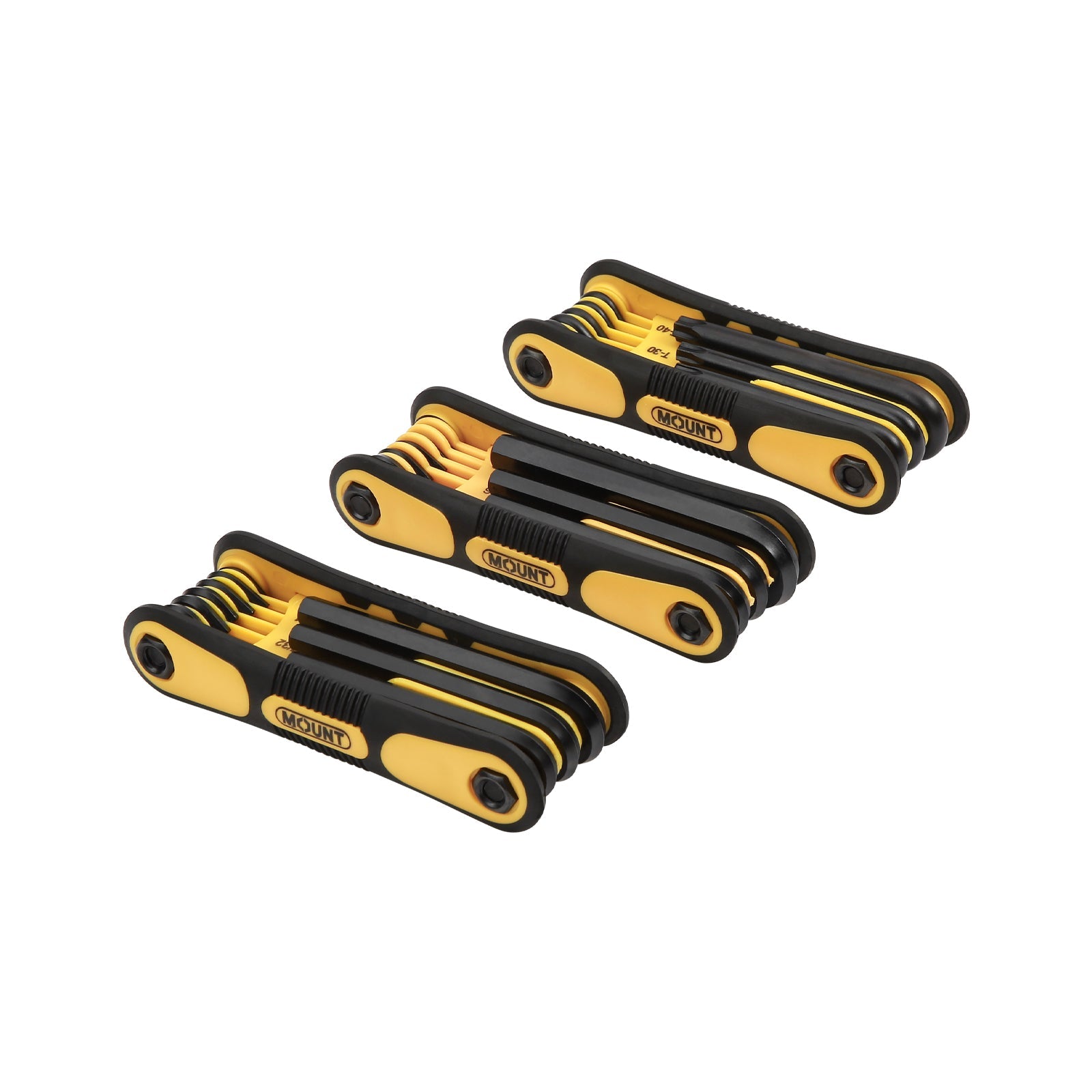25pcs Folding Hex Key Set CRV Blade, Black Finish,