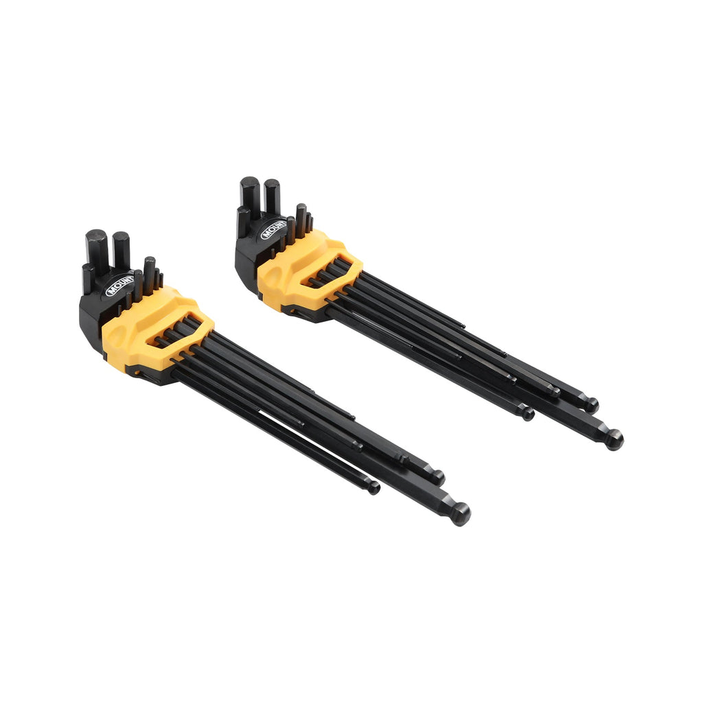 18pcs Extra Long  Ball Point Hex Key set_x000D__x000D__x000D__x000D__x000D__x000D_
CRV Steel, Black finish