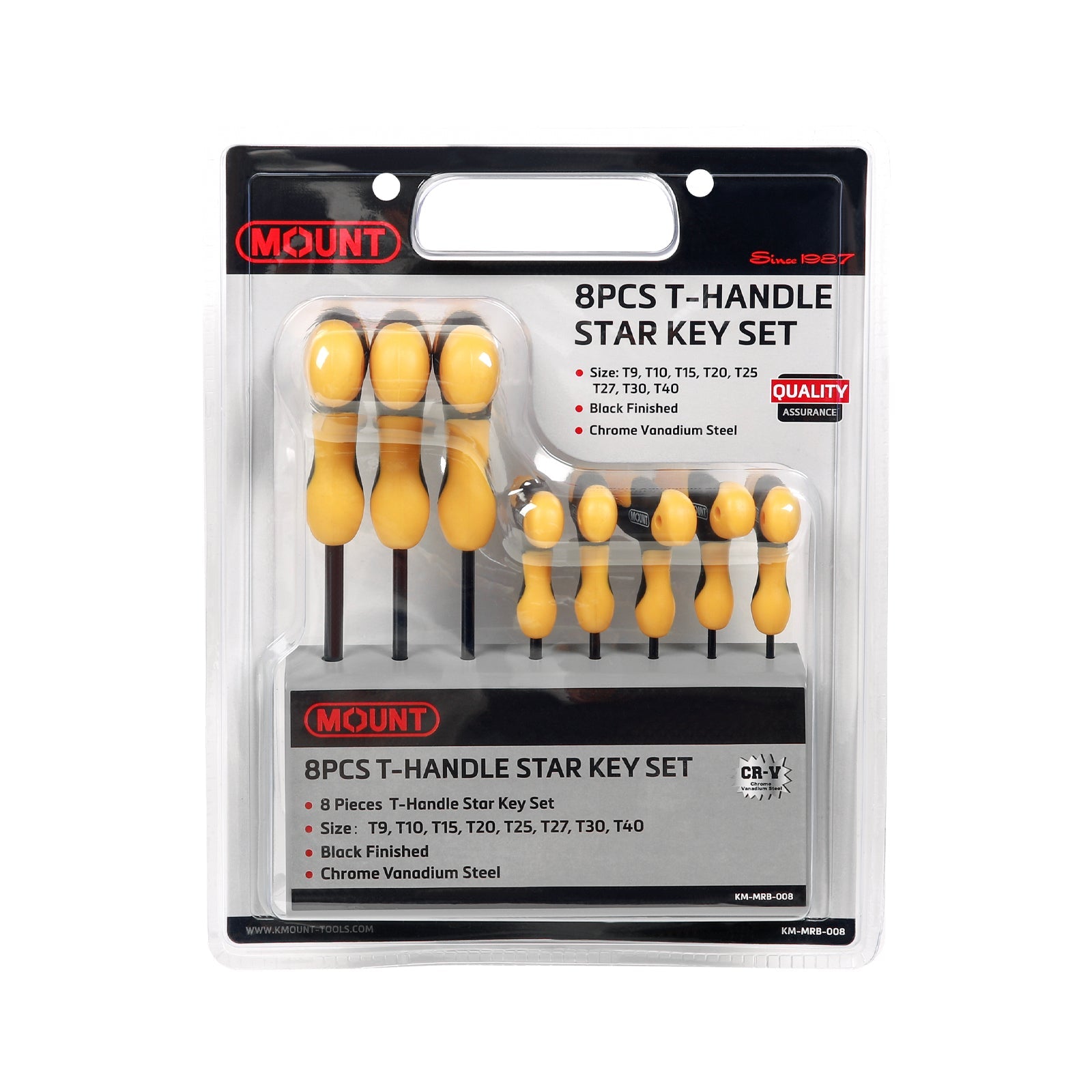 Mount 8PCS T-Handle Torx Star Key Set with Stand