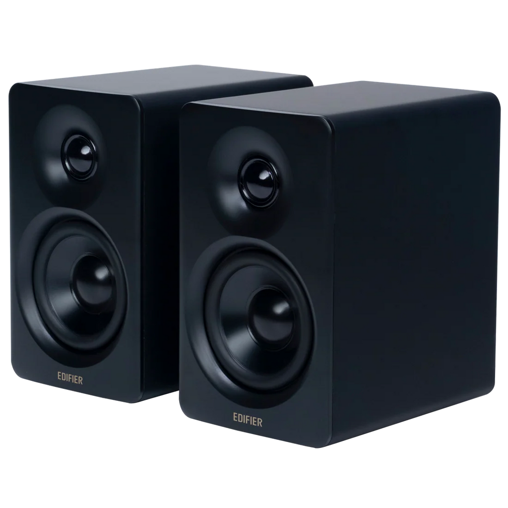 Haut-parleurs d'étagère Edifier, Haut-parleurs de bureau 66W RMS, Haut-parleurs d'ordinateur Hi-Res Audio et Hi-Res Wireless Audio, Haut-parleurs Bluetooth V5.3 avec entrée USB-C AUX et pieds
