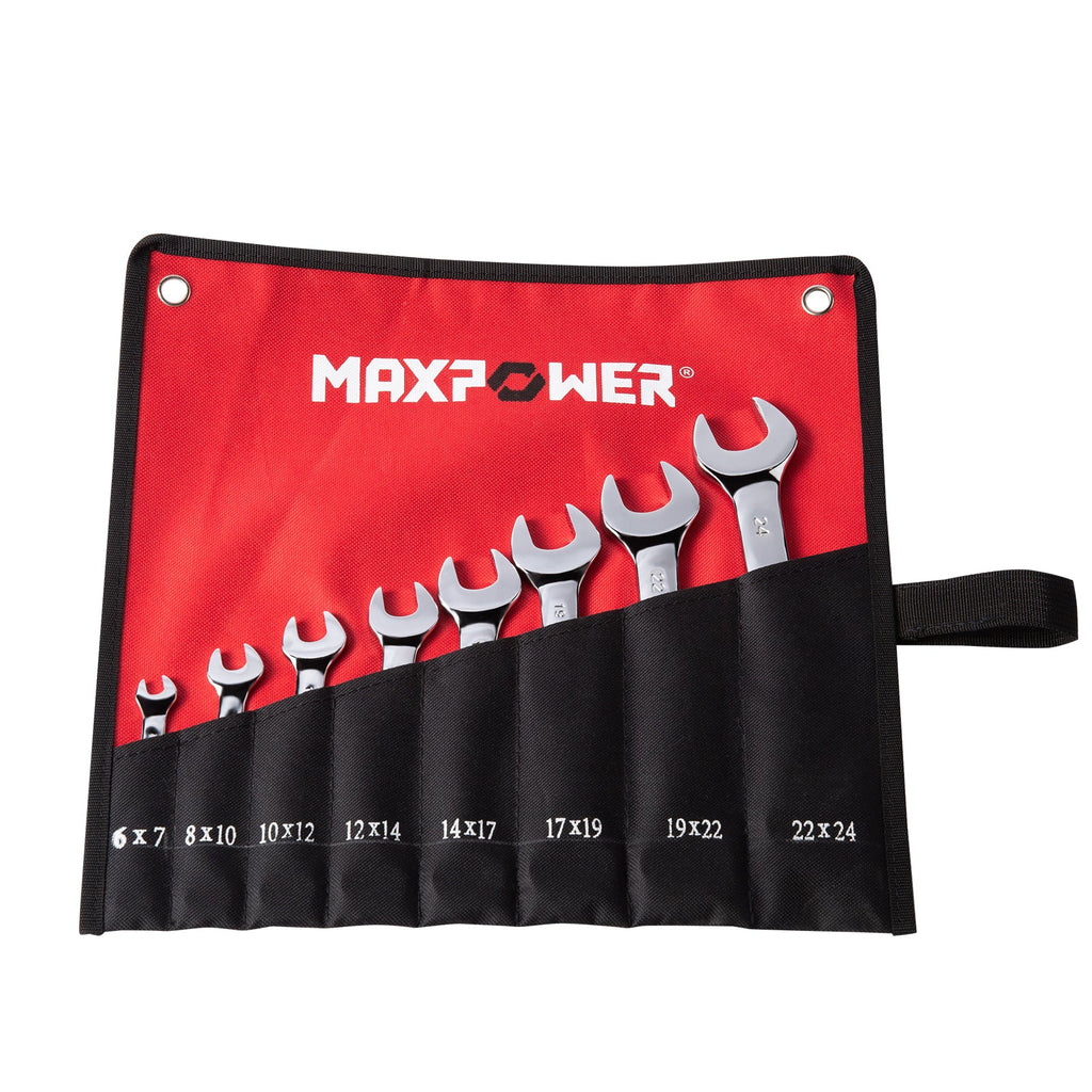MAXPOWER 8pcs Double Open-end Wrench Set