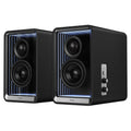 Enceintes de monitoring actives Edifier QR65 avec fonction de chargeur rapide GaN 65W, enceintes d'ordinateur Bluetooth 70W RMS avec audio sans fil haute résolution 24 bits, sortie subwoofer et effets lumineux