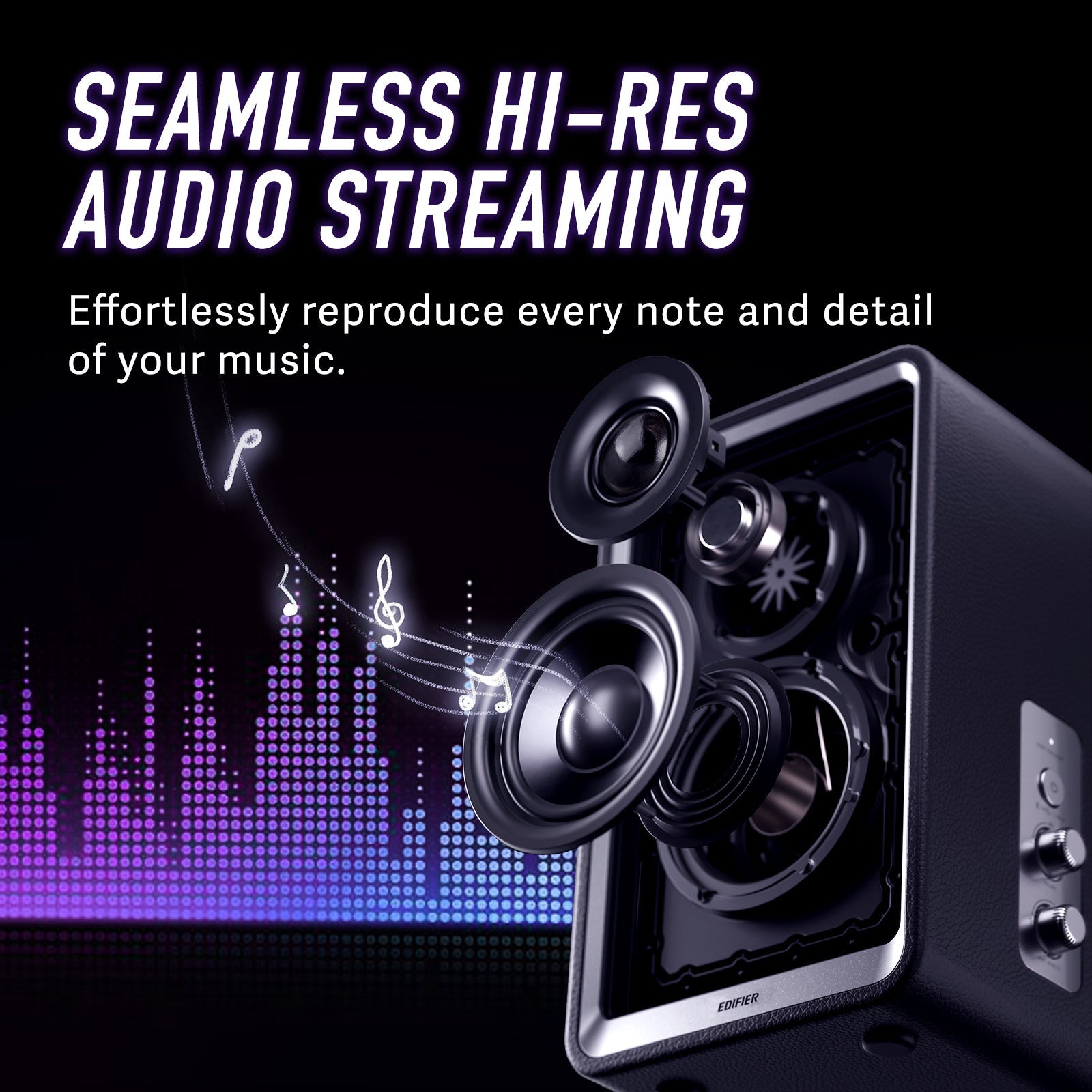 Edifier QR65 Active Monitor Speakers with 65W GaN Fast Charger Function, 70W RMS Bluetooth Computer Speakers with Hi-Res 24bit Wireless Audio, Subwoofer Out and Light Effects