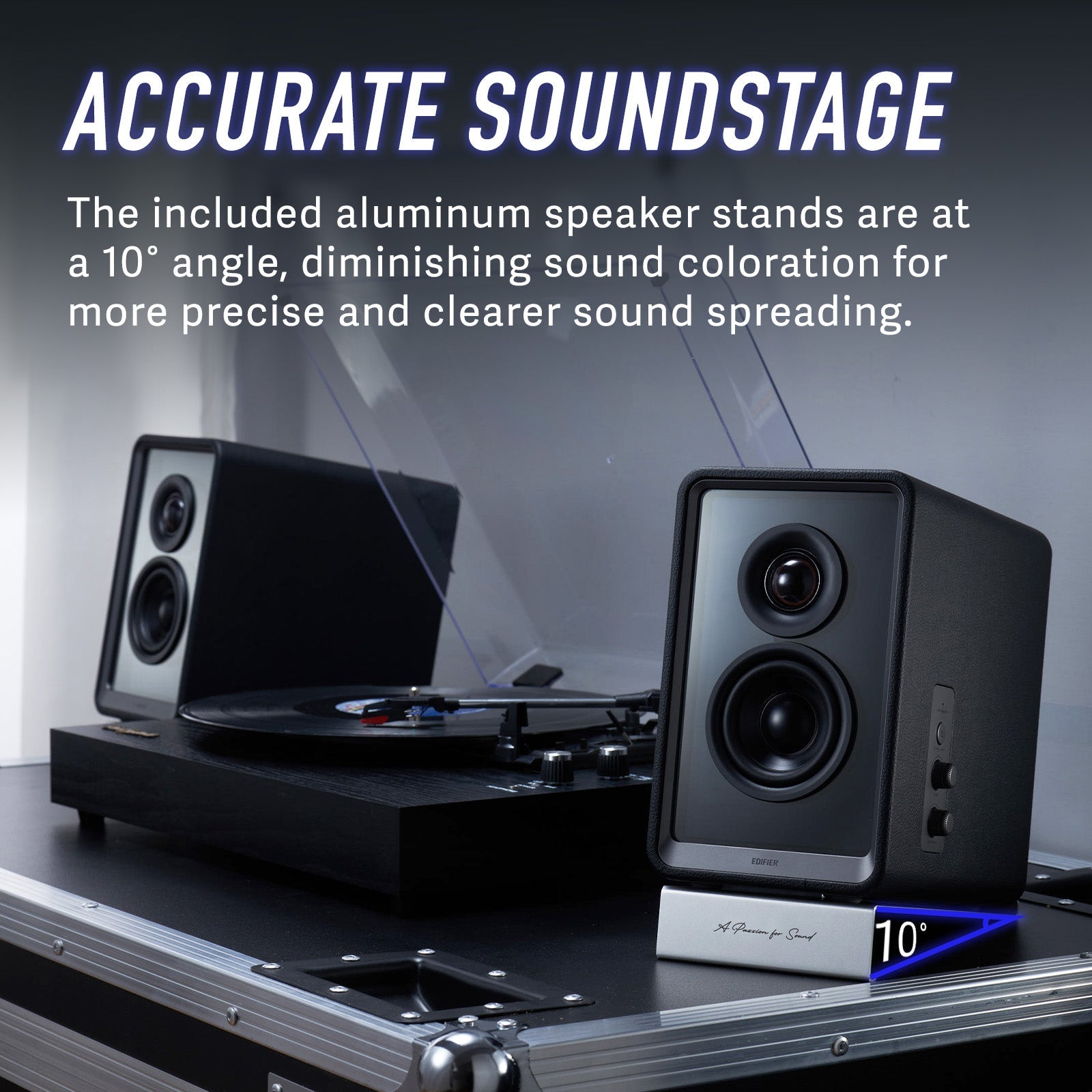 Edifier QR65 Active Monitor Speakers with 65W GaN Fast Charger Function, 70W RMS Bluetooth Computer Speakers with Hi-Res 24bit Wireless Audio, Subwoofer Out and Light Effects