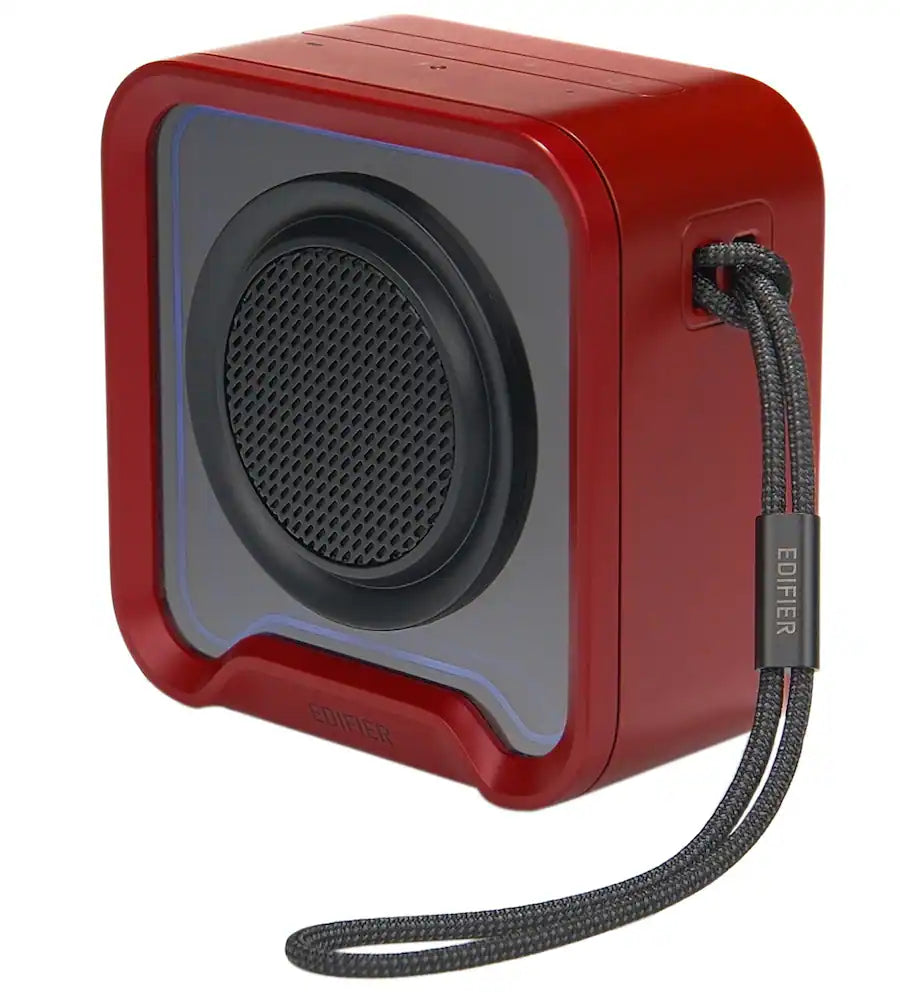 Edifier QS20 Portable Bluetooth Speaker, IP67 Waterproof and Dustproof with Deep Bass, Built-in Microphone 12H Playtime Bluetooth 6.0, Ambient Light for Outdoor Camping Travel Home Office