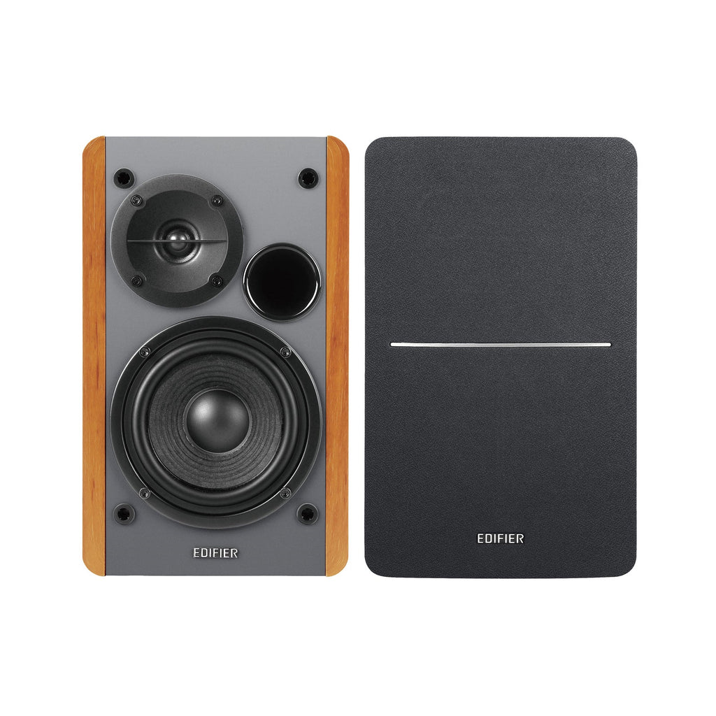 Enceintes d'étagère Edifier R1280Ts reconditionnées certifiées - Moniteurs actifs de proximité stéréo 2.0 - Enceinte de monitoring - 42 Watts RMS avec sortie ligne pour subwoofer - Boîtier en bois