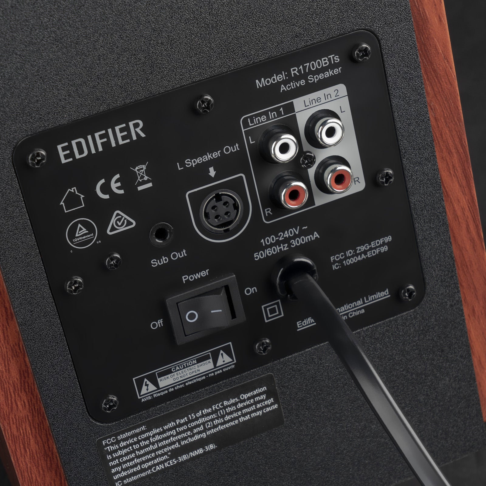 Haut-parleurs d'étagère Bluetooth actifs Edifier R1700BTs - Haut-parleur moniteur de studio sans fil 2.0 en champ proche - 66 W RMS avec sortie ligne pour caisson de basses - Coffret en bois