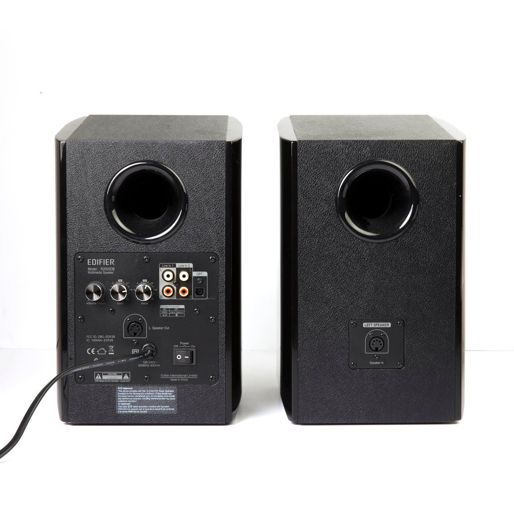 Edifier R2000DB Enceintes de bibliothèque Bluetooth amplifiées - Moniteurs de studio de proximité - Entrée optique - 120 Watts RMS