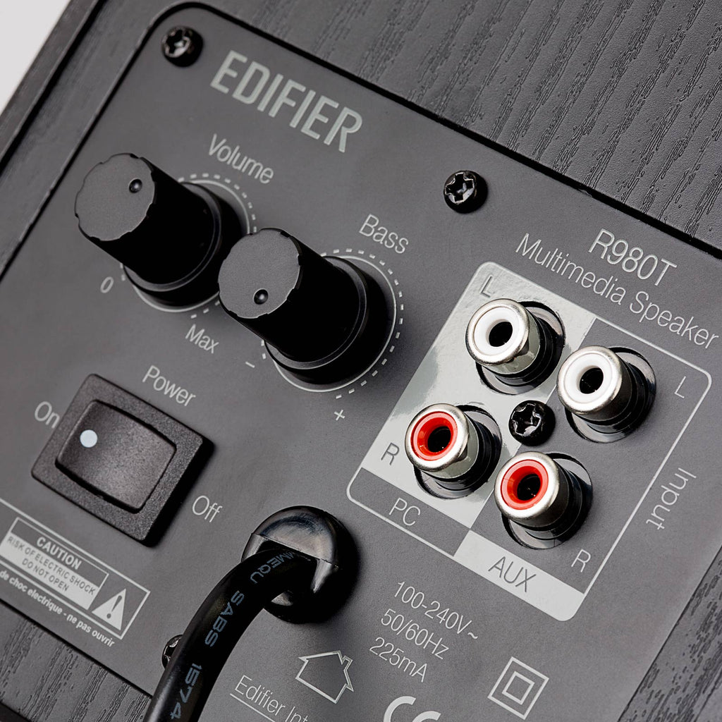 Edifier R980T Enceintes de bibliothèque actives 4" - Haut-parleurs 2.0 pour ordinateur - Moniteurs de studio amplifiés (paire)