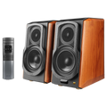 Haut-parleurs d'étagère actifs WiFi Edifier 2.0, haut-parleur Hi-Fi sans fil, compatible avec Alexa, prend en charge AirPlay 2, Spotify Connect, système audio RMS 120 W avec Bluetooth/optique/RCA x 2/coaxial - S1000W - Paire