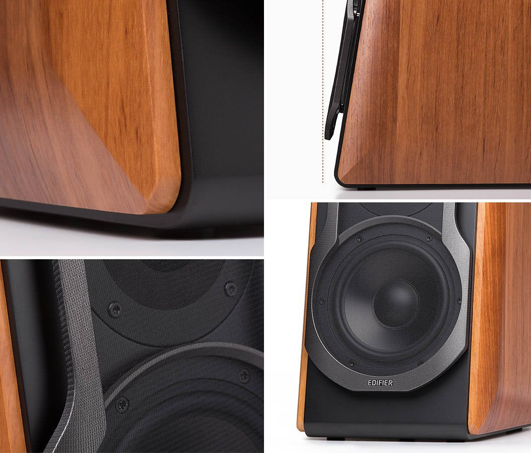 Enceintes de bibliothèque actives Edifier S1000DB Audiophile – Bluetooth 4.0 – Entrée optique – Enceinte de monitoring de proximité amplifiée