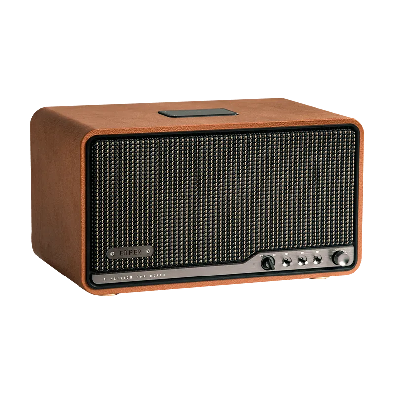 Edifier S300 Hi-Fi Tabletop Speaker, Hi-Res Audio LDAC for Wireless Multi-Room & Stereo Pairing, 80W Power Works with AirPlay 2 Bluetooth 5.4 USB-C AUX Inputs, Retro Design with Remote