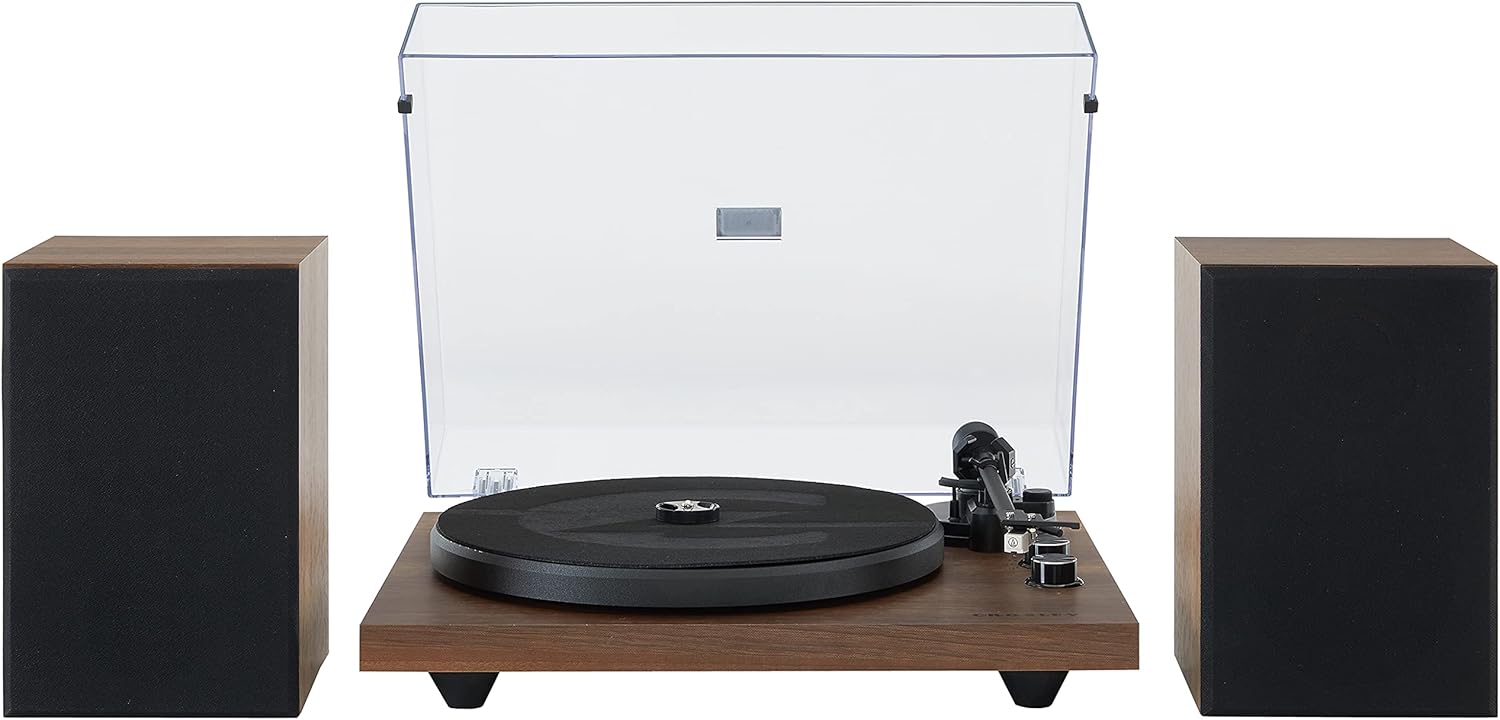 Crosley C62C-WA Record Player with Speakers, Walnut