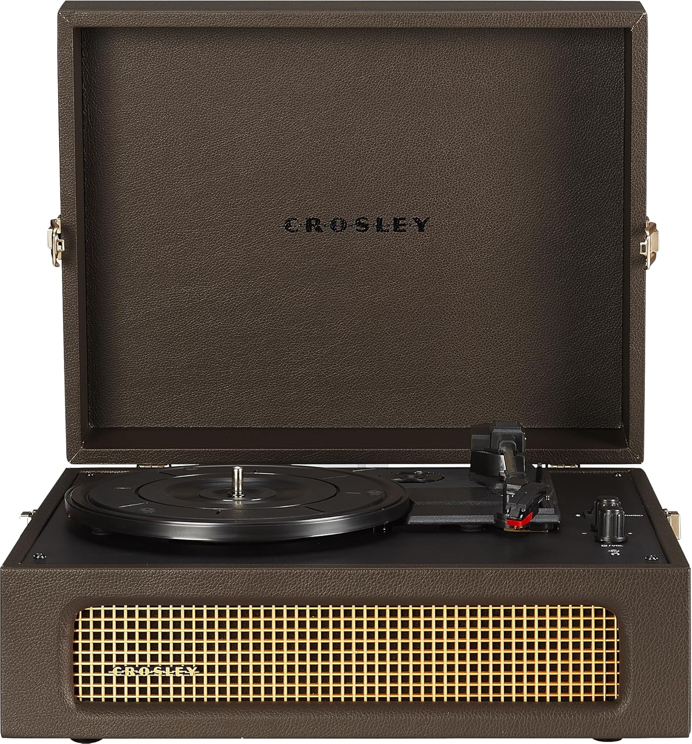 Crosley Voyager Vintage Portable Vinyl Record Player Turntable - Cocoa