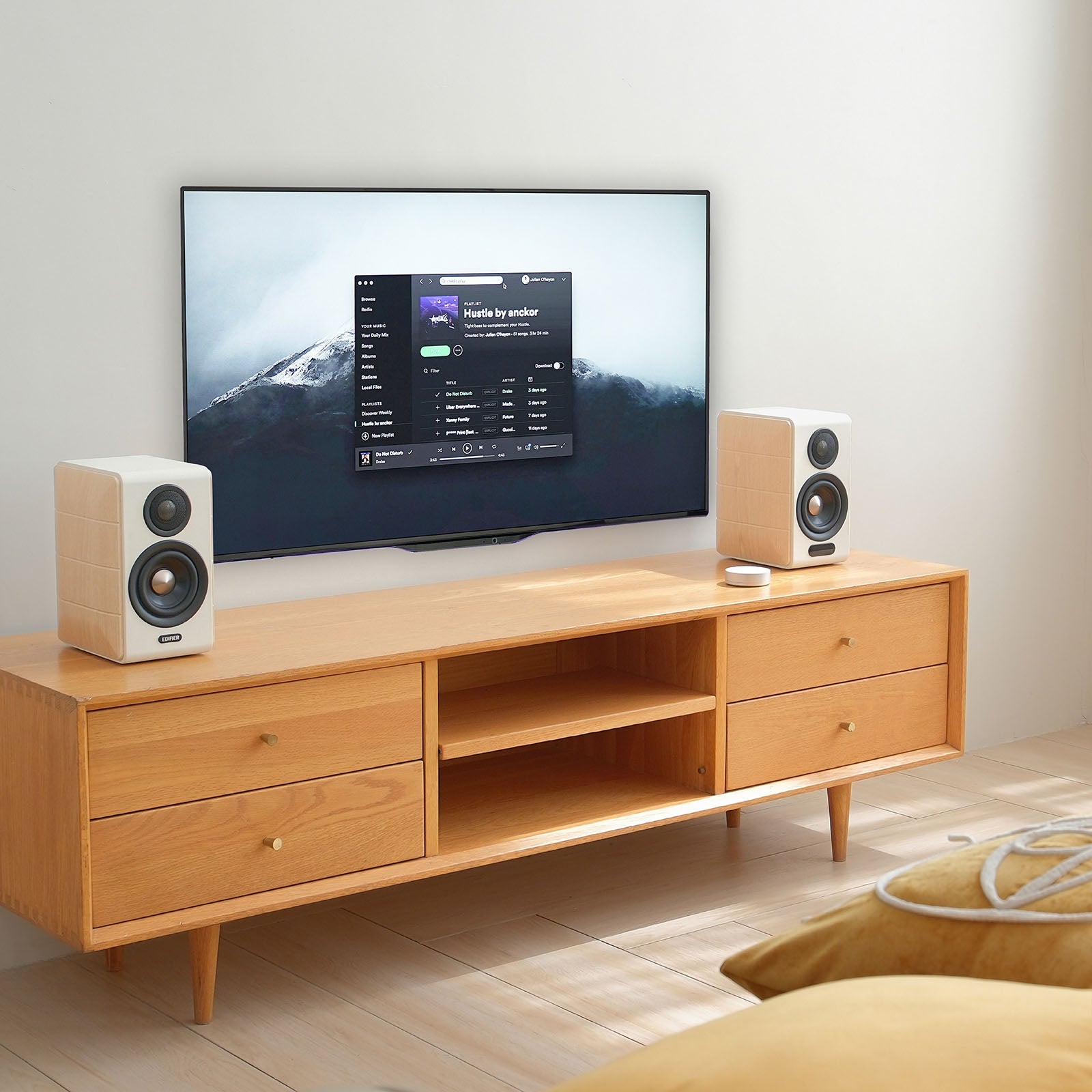 Edifier S880DB MKII 2.0 Active Hi-Fi Bookshelf Speaker, 2.0 Computer Hi-Fi Speaker System, 88W RMS Hi-Res Audio with LDAC Bluetooth USB-C Optical Coaxial RCA Input Subwoofer Output for Record Player TV, Pair