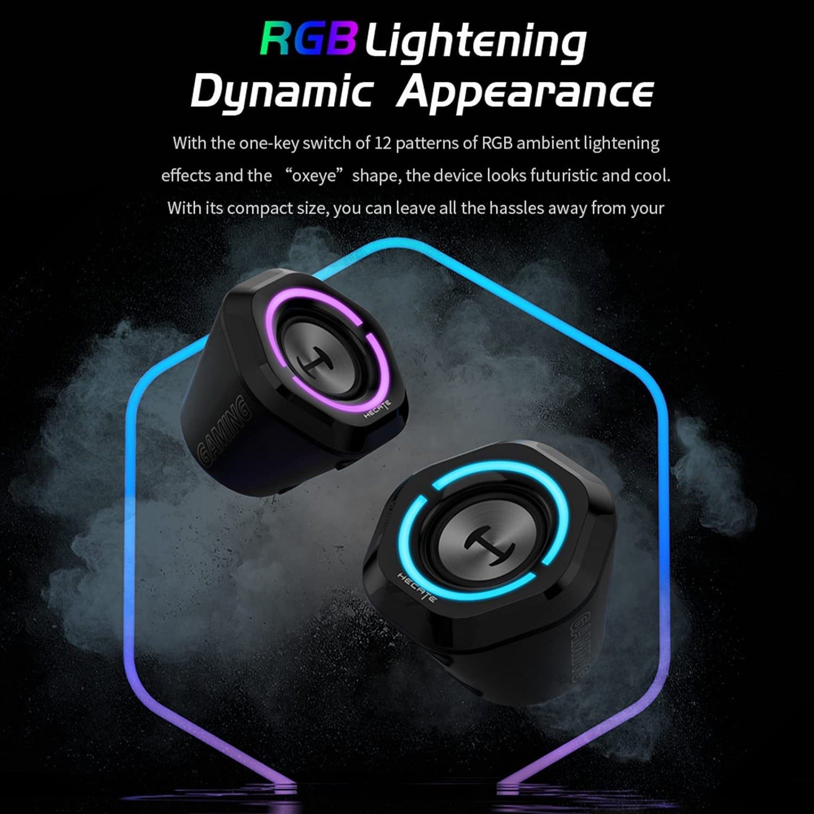 Edifier G1000 USB Computer Speakers,USB-Powered Bluetooth 5.3 PC Gaming Speakers for Desktop Computer Laptop and Mobile Phone USB 3.5mm Aux Bluetooth Input RGB Lights
