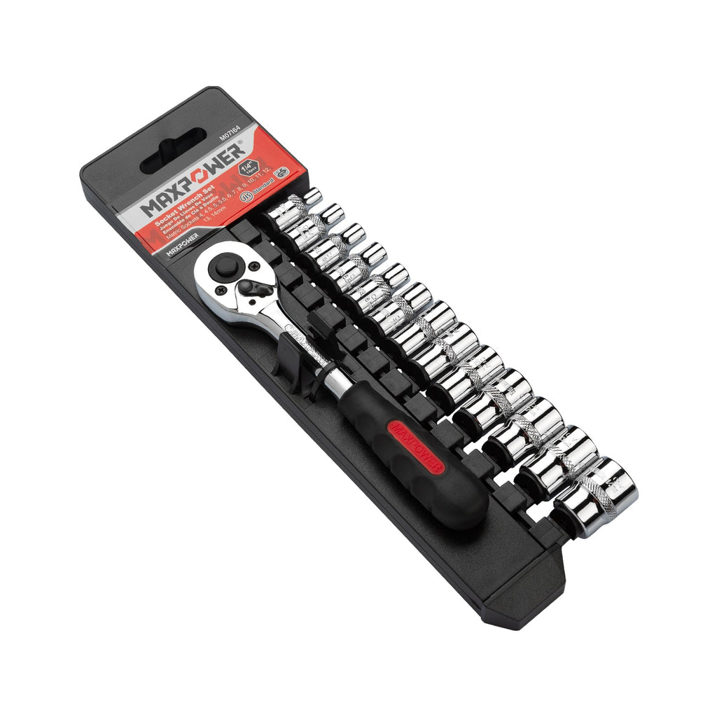Jeu de douilles MAXPOWER 13 pièces, entraînement 1/4"