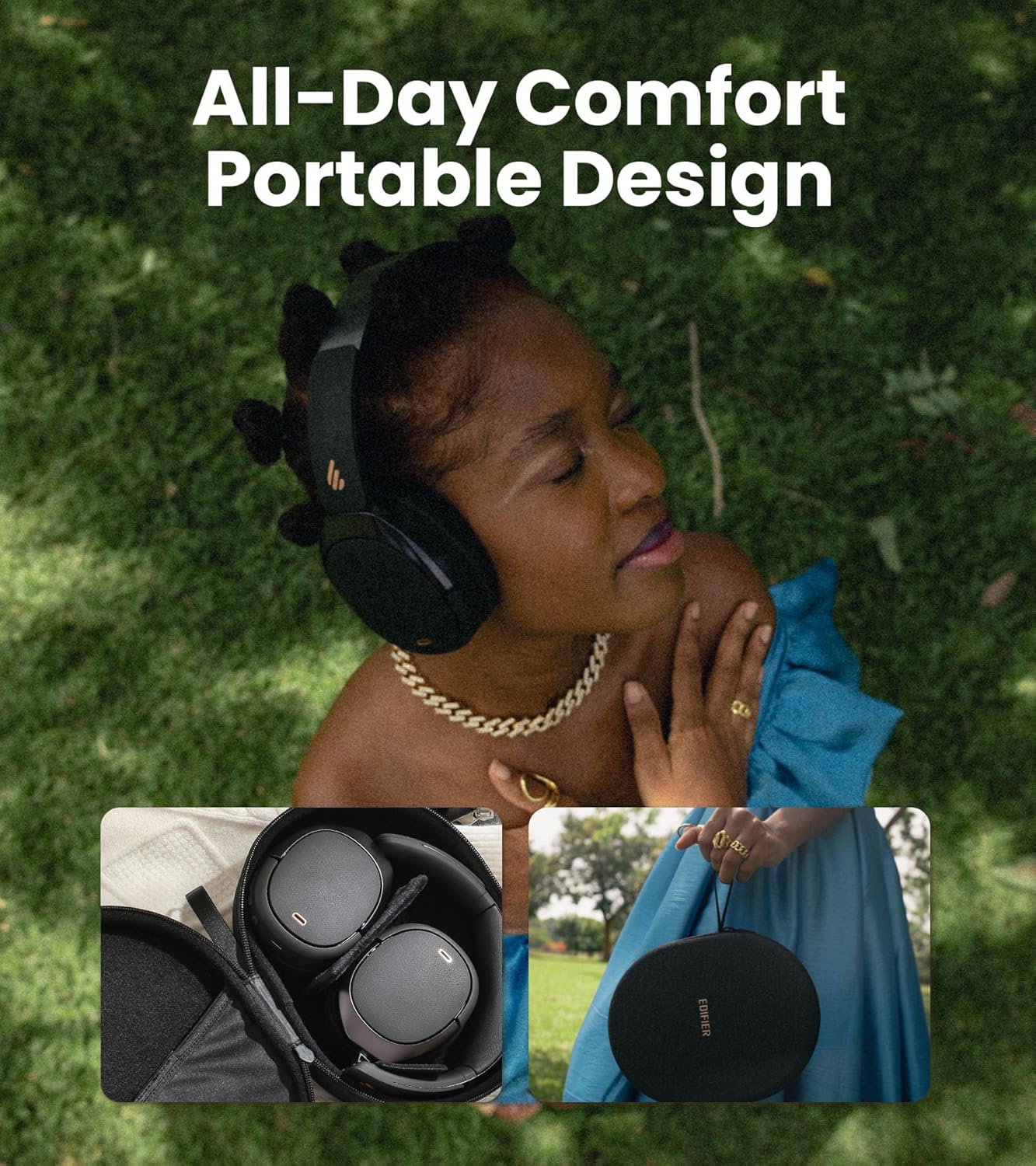 Casque sans fil à réduction de bruit active hybride Edifier WH950NB Gen 2, audio haute résolution avec LDAC ANC à 8 niveaux, son spatial, autonomie de 80h, Bluetooth 5.4, pliable, prise AUX 3,5 mm, étui de voyage