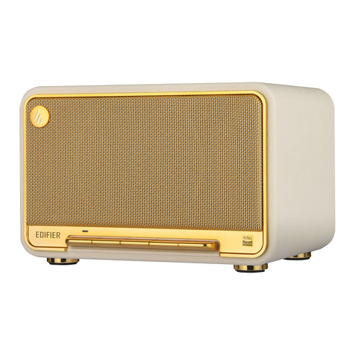 Enceintes Bluetooth Edifier D32 de table, Enceinte sans fil portable rétro, Système audio Wi-Fi et Bluetooth de 60W RMS compatible avec AirPlay2, Connexion multipoint, 11 heures d'autonomie